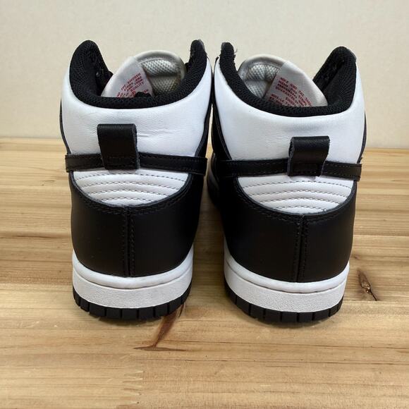 Nike Dunk High HI Panda Women's 6 White Black Athletic Leather Shoes Sneakers - Picture 4 of 9